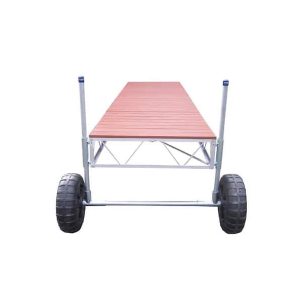 16 ft. Straight Rolling Pipe Dock Brown Aluminum