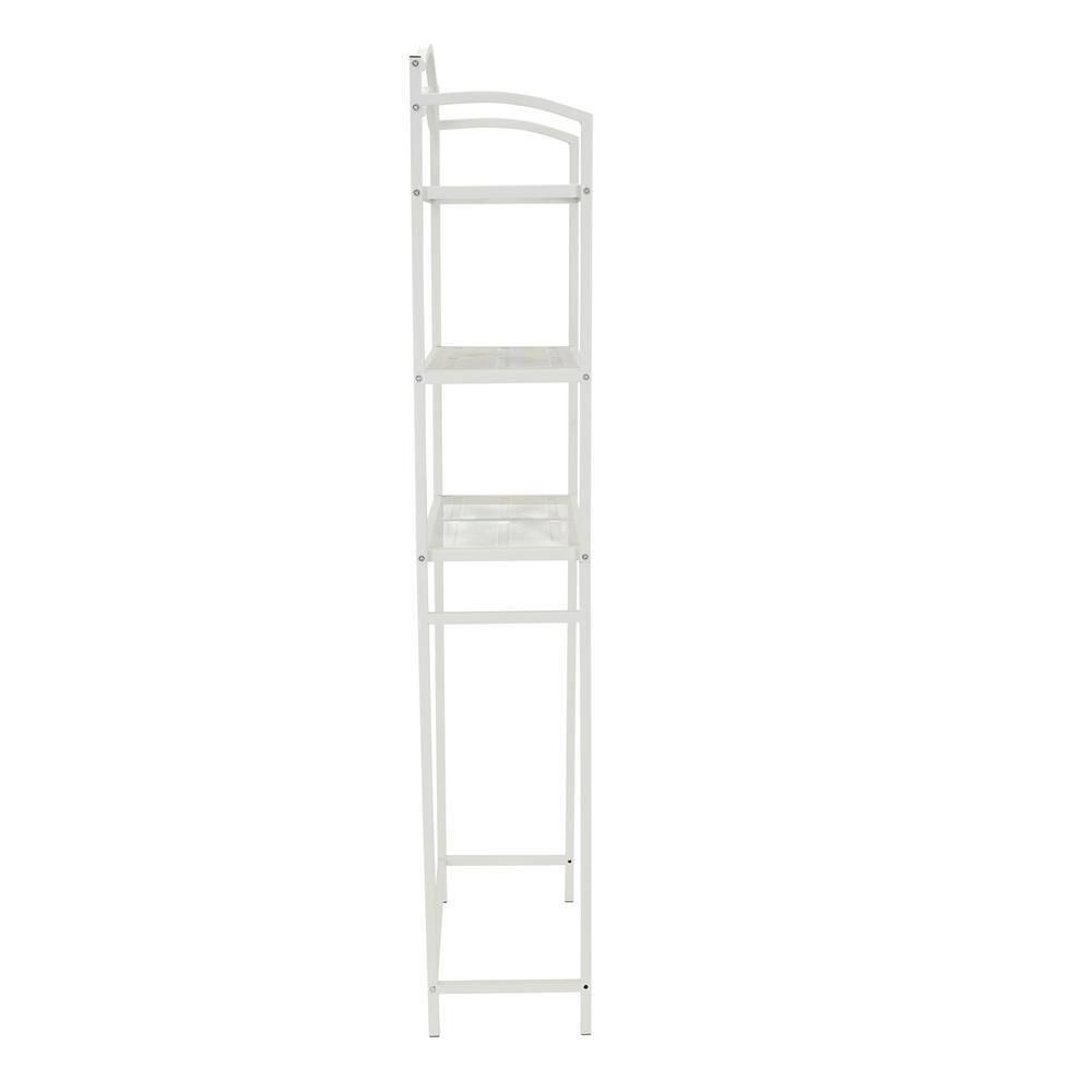 White 3-Tier Metal Over-the-Toilet Storage Rack