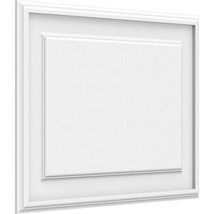 5/8 in. x 24 in. x 18 in. Legacy Raised Panel White PVC Decorative Wall Panel
