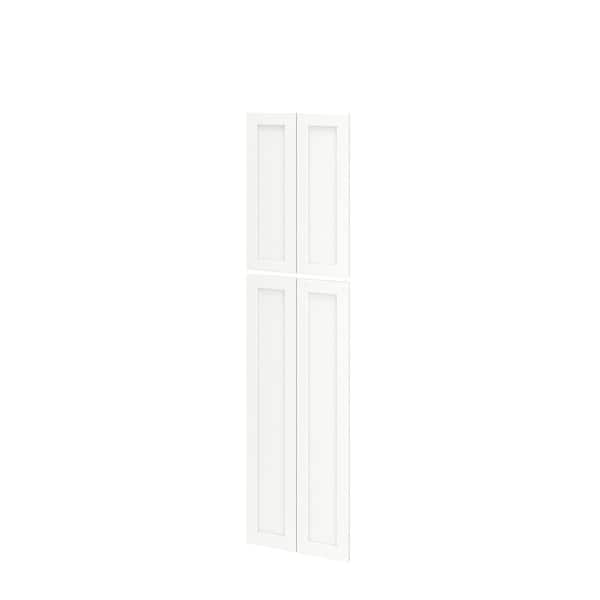 SIMPLY WOODMARK PRO Shaker Partial Overlay 19.75 in. W. x 75.75 in. H Decorative Door Tall End Panel in Linen White