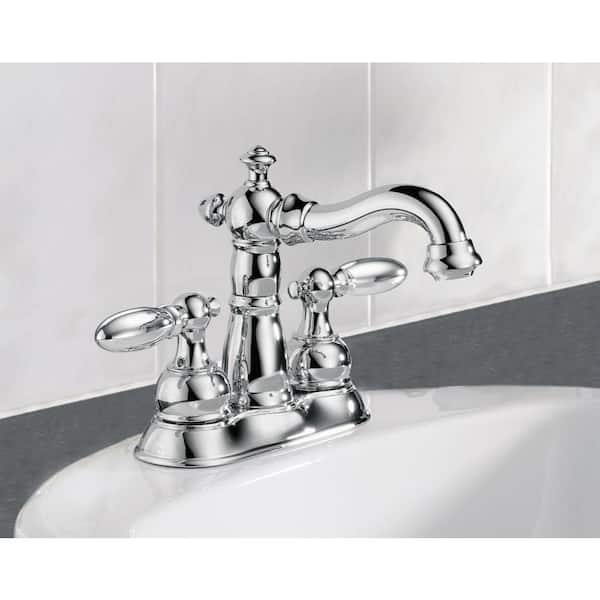 Delta Victorian 4 in. Centerset 2-Handle Bathroom Faucet with