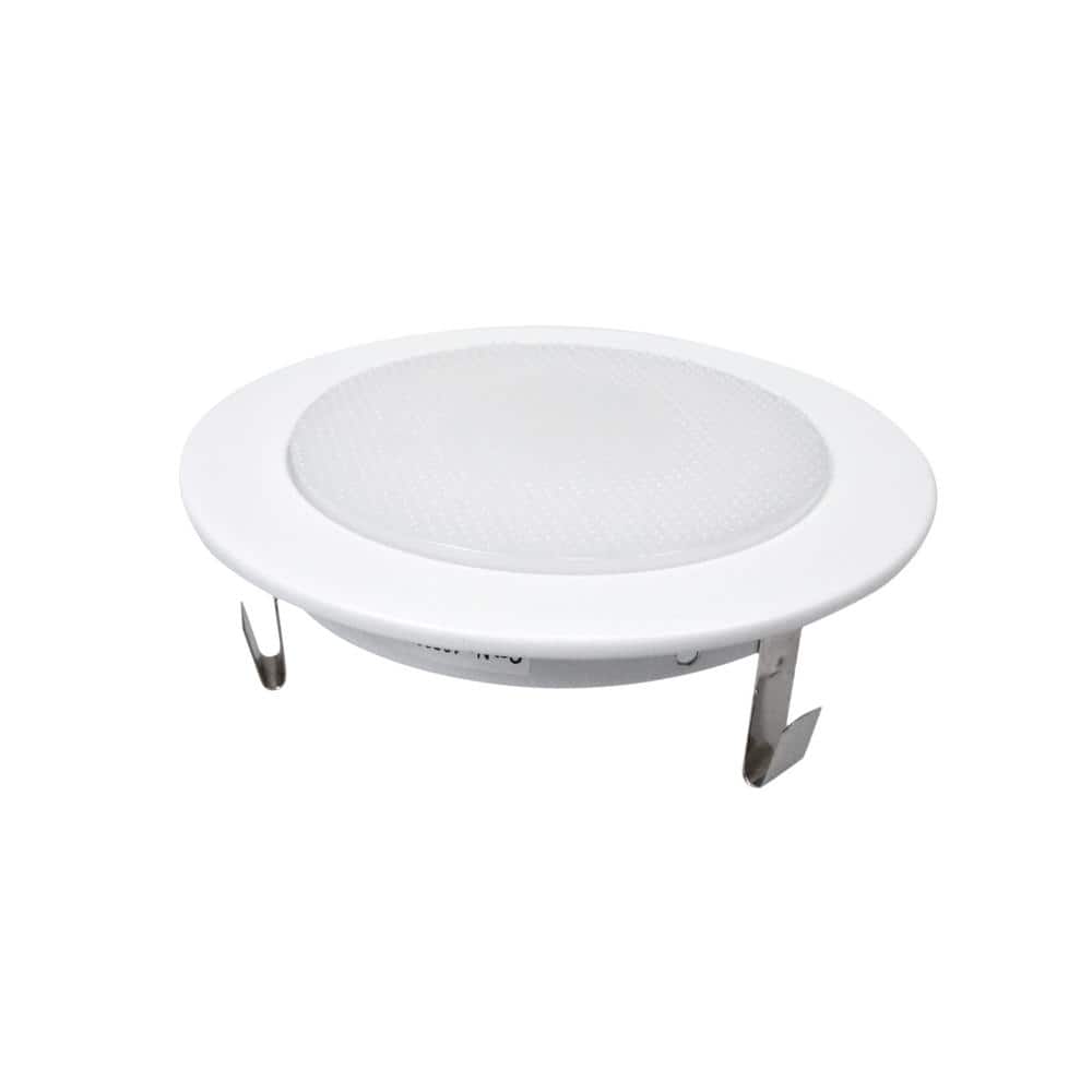 5'' White Satin Glass Recessed Shower Trim Kit