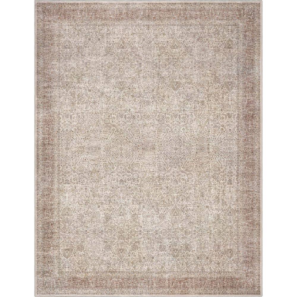 Beige 8' x 10' Flat-Weave Chenille Area Rug