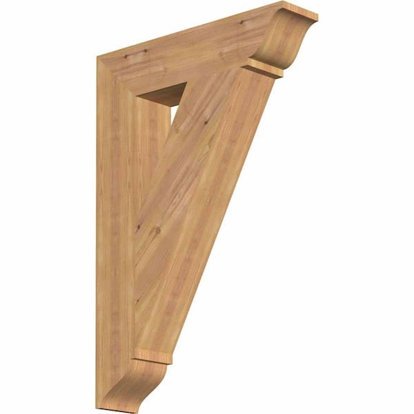 Ekena Millwork 5.5 in. x 38 in. x 26 in. Western Red Cedar Traditional Smooth Bracket