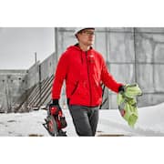 Men's 3X-Large M12 12-Volt Lithium-Ion Cordless Red Heated Jacket Hoodie (Jacket and Battery Holder Only)