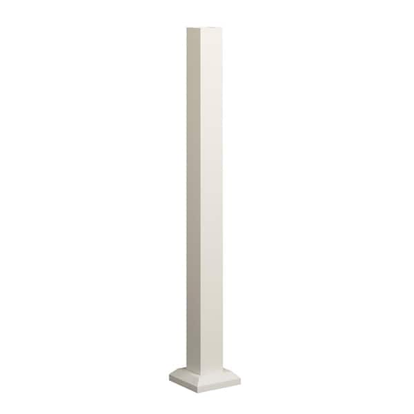FORTRESS Al13 Home Railing 3-in x 39.5-in Aluminum Matte White Post