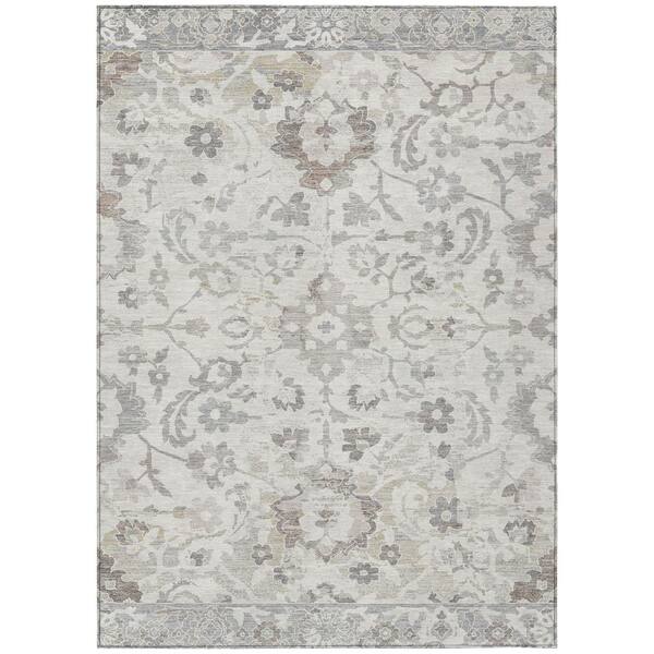 Chantille Machine Washable Indoor/Outdoor Abstract ACN3165 Ivory 8 ft. x 10 ft. Area Rug