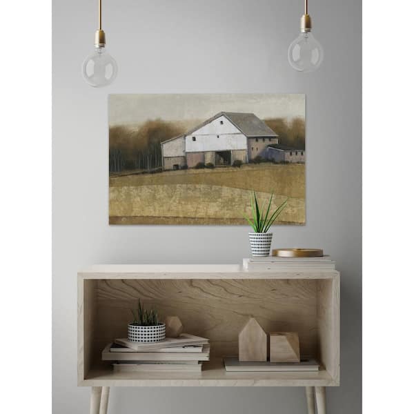 Unbranded 8 in. H x 12 in. W "White Barn View I" by Marmont Hill Canvas Wall Art