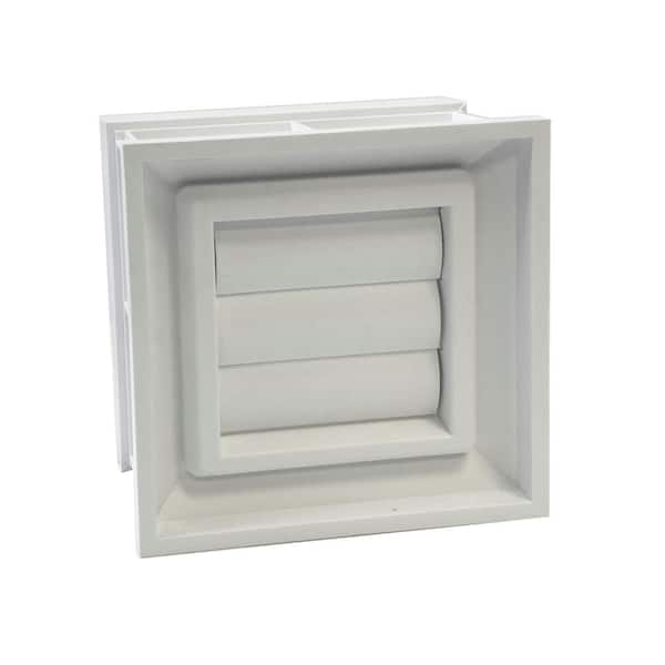 Seves Convertible 8 in. x 8 in. Dryer Vent for 3 in. or 4 in. Glass Block Windows (Actual 7.75 x 7.75 in.)