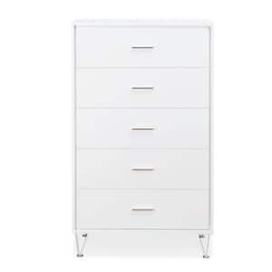 StyleWell Stafford White 5-Drawer Chest of Drawers (48 in. H x 40