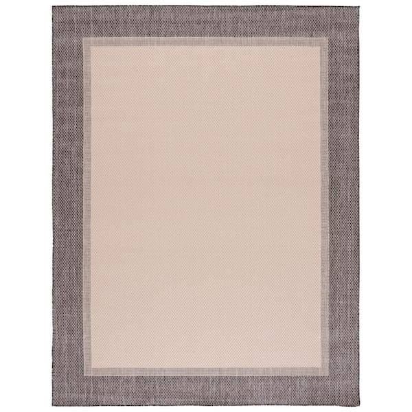 SAFAVIEH Martha Stewart Camel/Brown 8 ft. x 10 ft. Border Geometric Indoor/Outdoor Area Rug