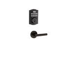 SmartCode Venetian Bronze Single Cylinder Electronic Deadbolt featuring SmartKey Security, Milan Hall/Closet Lever