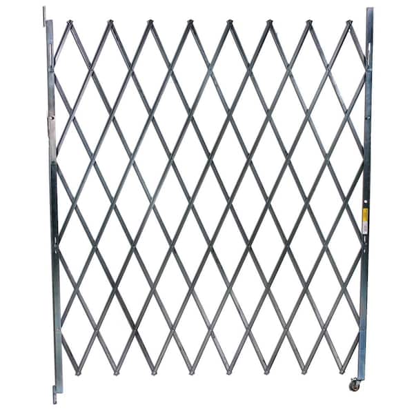 Vestil 7 ft. x 7 ft. Gray Galvanized Steel Single Fold Scissor Gate