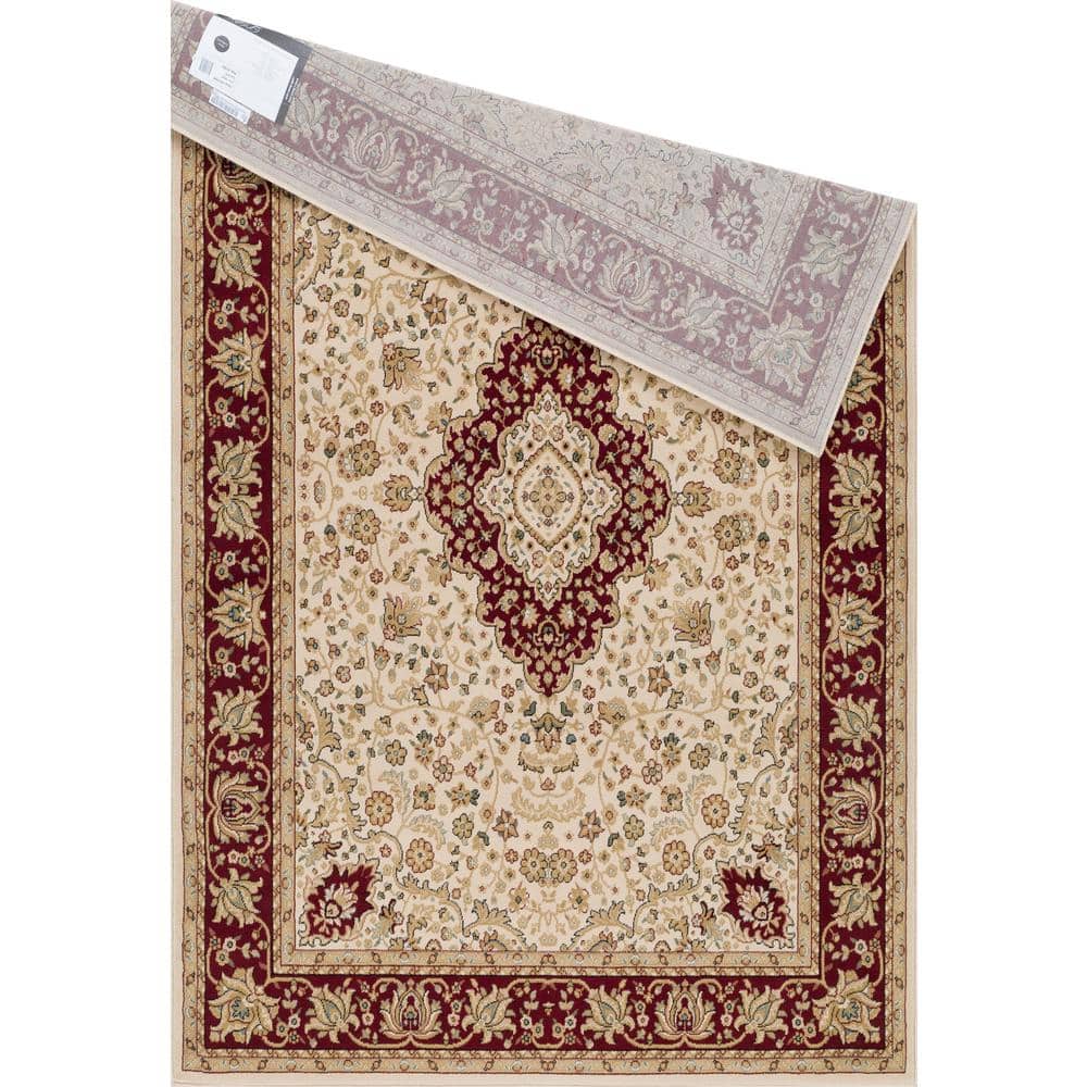 Regal Red Oriental 8' x 10' Easy-Care Synthetic Rug