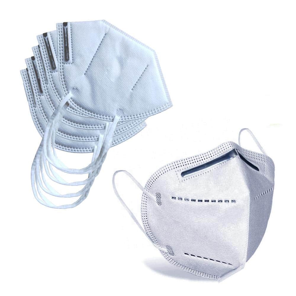 White and Blue Single Ply Non-Woven Disposable Nose Mask, 5 Ply at