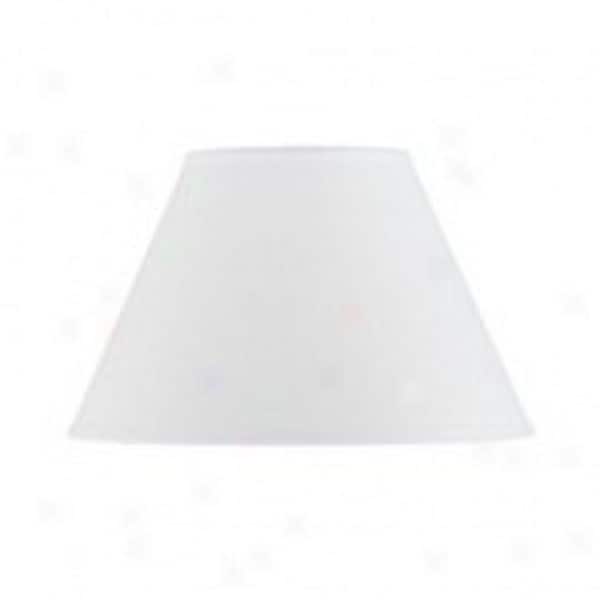 CAL Lighting 16 in. White Bell Hardback Fabric Shade-DISCONTINUED