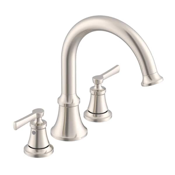 Gerber Northerly 2-Handle Deck-Mount Roman Tub Trim Kit without Hand Shower in Brushed Nickel