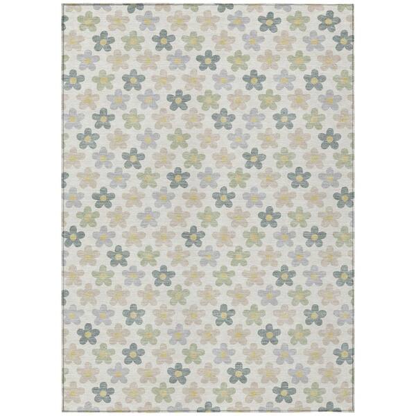 Chantille Machine Washable Indoor/Outdoor Abstract ACN2569 Ivory 3 ft. x 4 ft. Area Rug