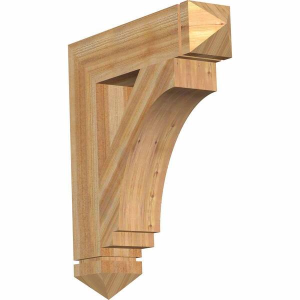 Ekena Millwork 6 in. x 32 in. x 28 in. Western Red Cedar Imperial Arts and Crafts Rough Sawn