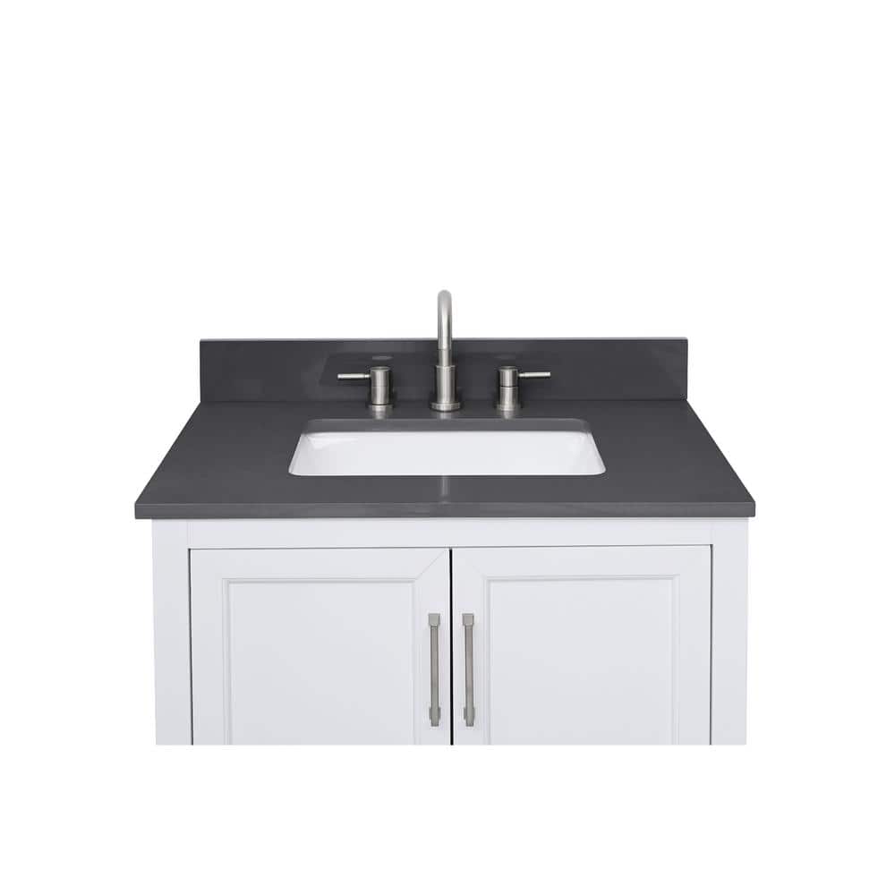 31'' Ural Gray Quartz Undermount Single Sink Vanity Top