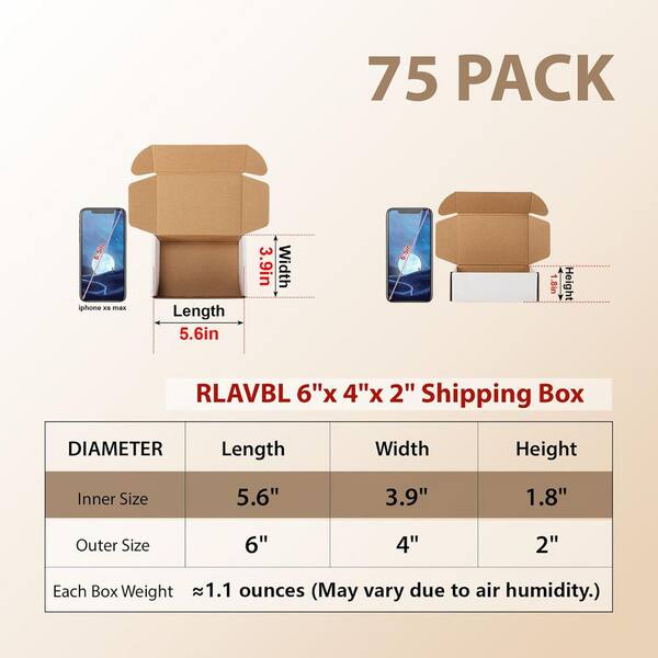 50 Pack 8x5x5 White Corrugated Shipping Boxes – Small Mailers For Packing & Moving By VALUEMAILERS