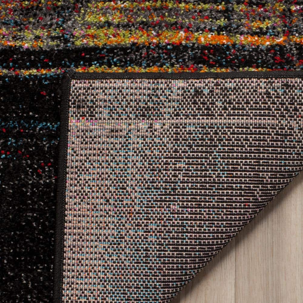 Colorful Abstract Low Pile Square Area Rug