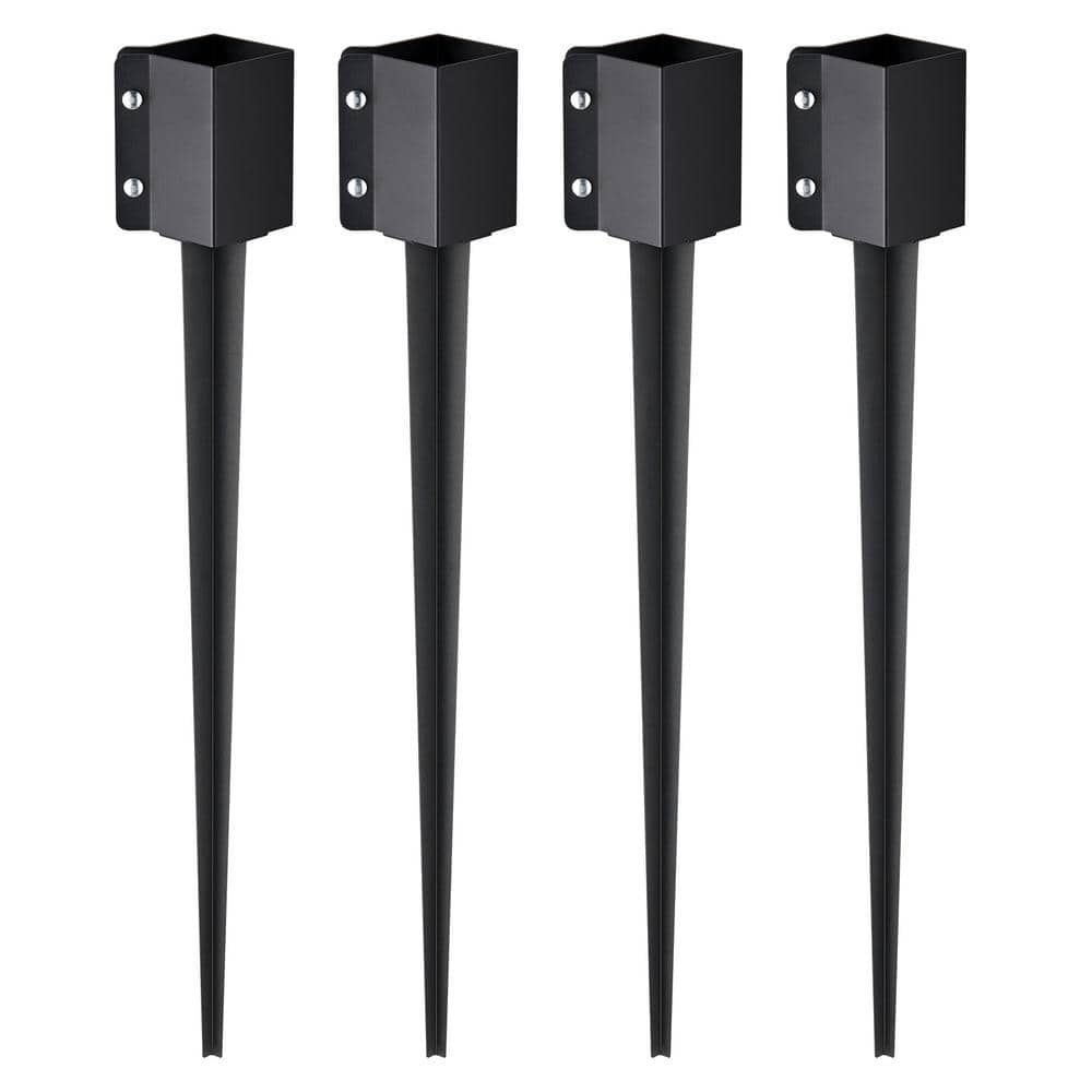 VEVOR Fence Post Anchor Ground Spike 4 Pack 36 x 4 x 4 in. Outer ...