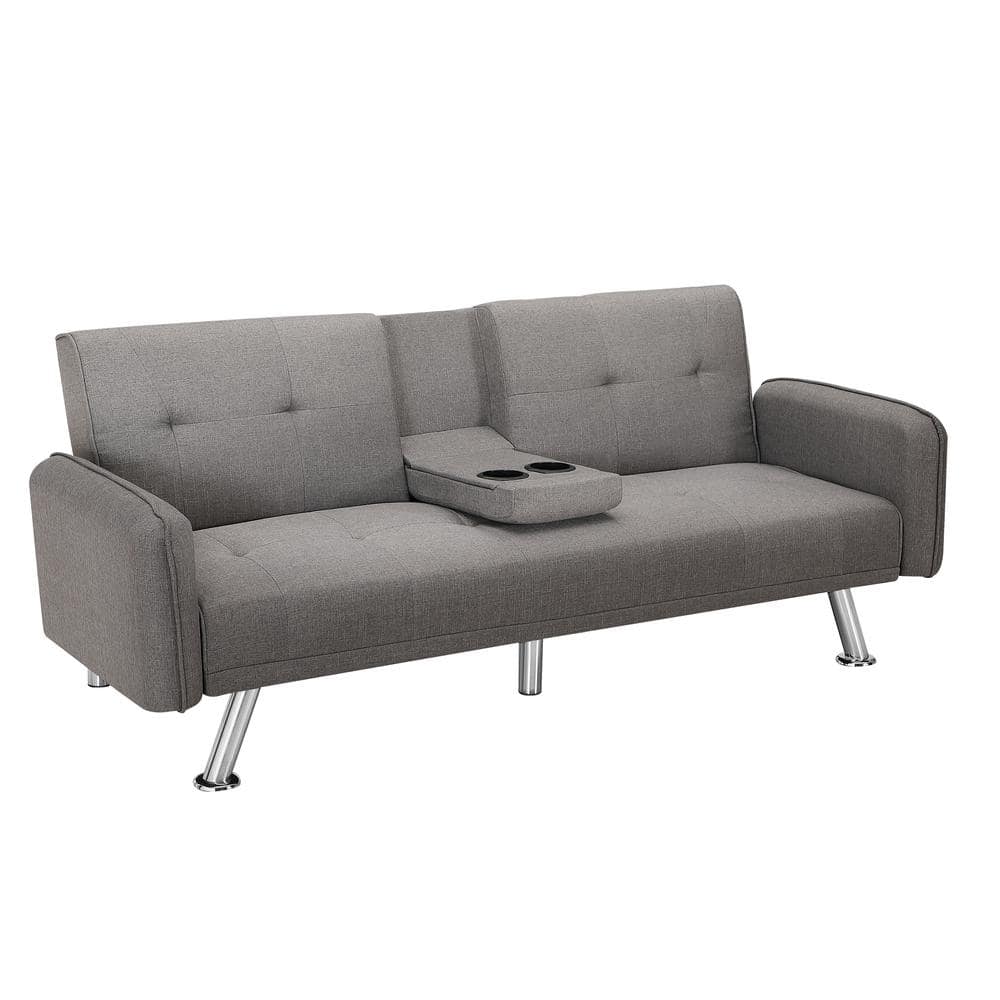 small grey sofa bed