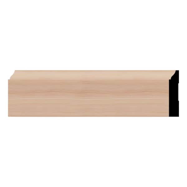 Ekena Millwork WM623 0.56 in. D x 3.25 in. W x 96 in. L Wood Cherry Baseboard Moulding