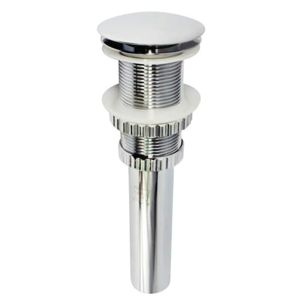 Kingston Brass Coronel Push Pop Up Bathroom Sink Drain In Polished Chrome Without Overflow