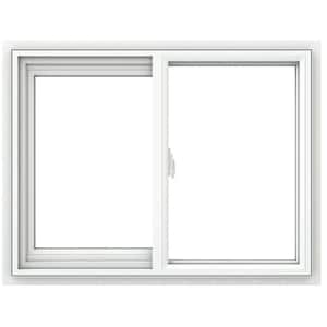 V-2500 Series 29.5 in. W x 23.5 in. H Left-Handed White Vinyl Low-E Sliding New Construction Window w/ Nail Fin Frame