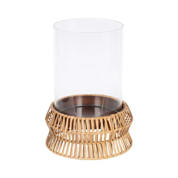 Rashana Natural Brown Metal Candle Holder