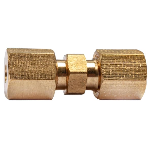 LTWFITTING 3/8-Inch OD Compression Union,Brass Compression Fitting(Pack of  10)