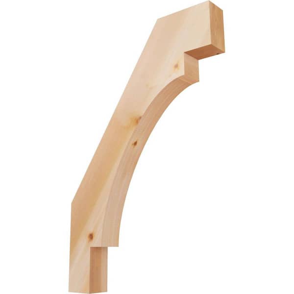 Ekena Millwork 3 1/2"W x 24"D x 36"H Merced Smooth Knee Brace, Western Red Cedar