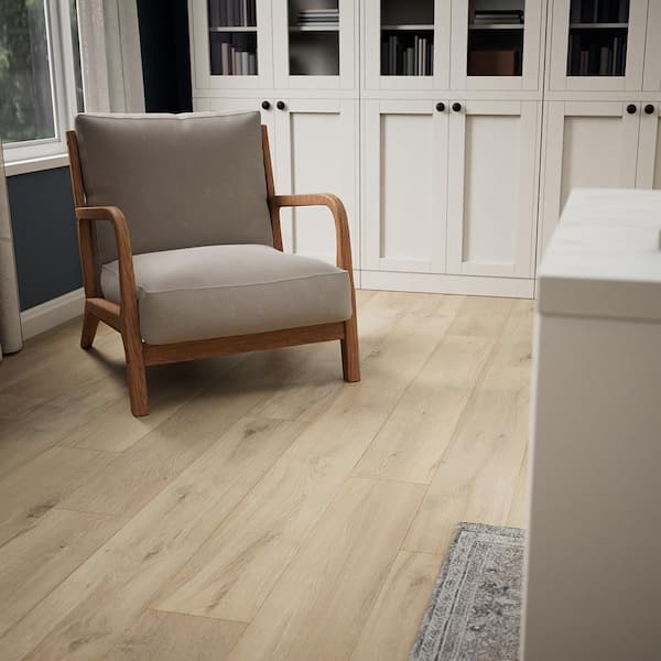 Outlast+ Sandstone Abbey Oak 12 mm T x 7.48 in. W x 47.24 in. L Waterproof Laminate Wood Flooring (19.63 sq.ft./case)
