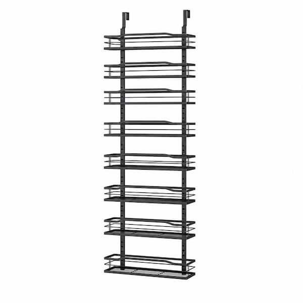 9-Tier Black Over The Door Pantry Organizer, Metal Hanging Spice Rack, Pantry Organization and Storage
