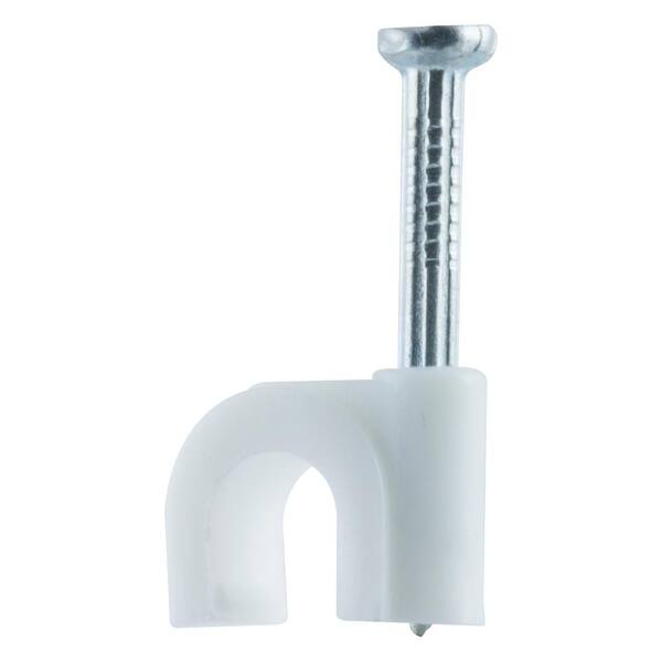 Dual Cable 100 Pack Details about   Cable Clip Nail 