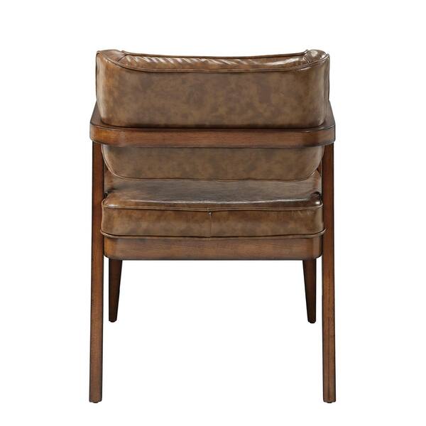Acme Furniture Harbor Brown Leather Arm Chair (Set of 2) HDDN06136
