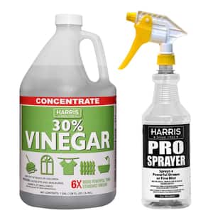 128 oz. 30% Cleaning Vinegar Concentrate and 32 oz. Professional Spray Bottle