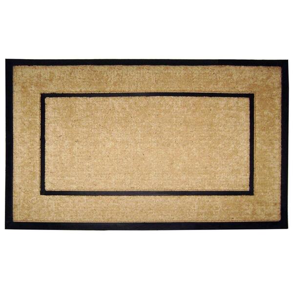 Nedia Home DirtBuster Single Picture Frame Black 30 in. x 48 in. Coir with Rubber Border Door Mat