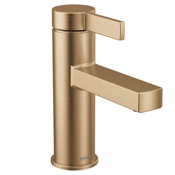 MOEN Beric Single Hole Single Handle Bathroom Faucet in Bronzed