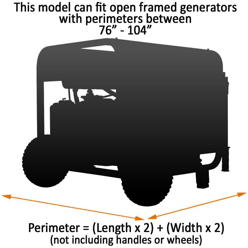 Tan Waterproof Plus Generator Cover for Open Frame Generators