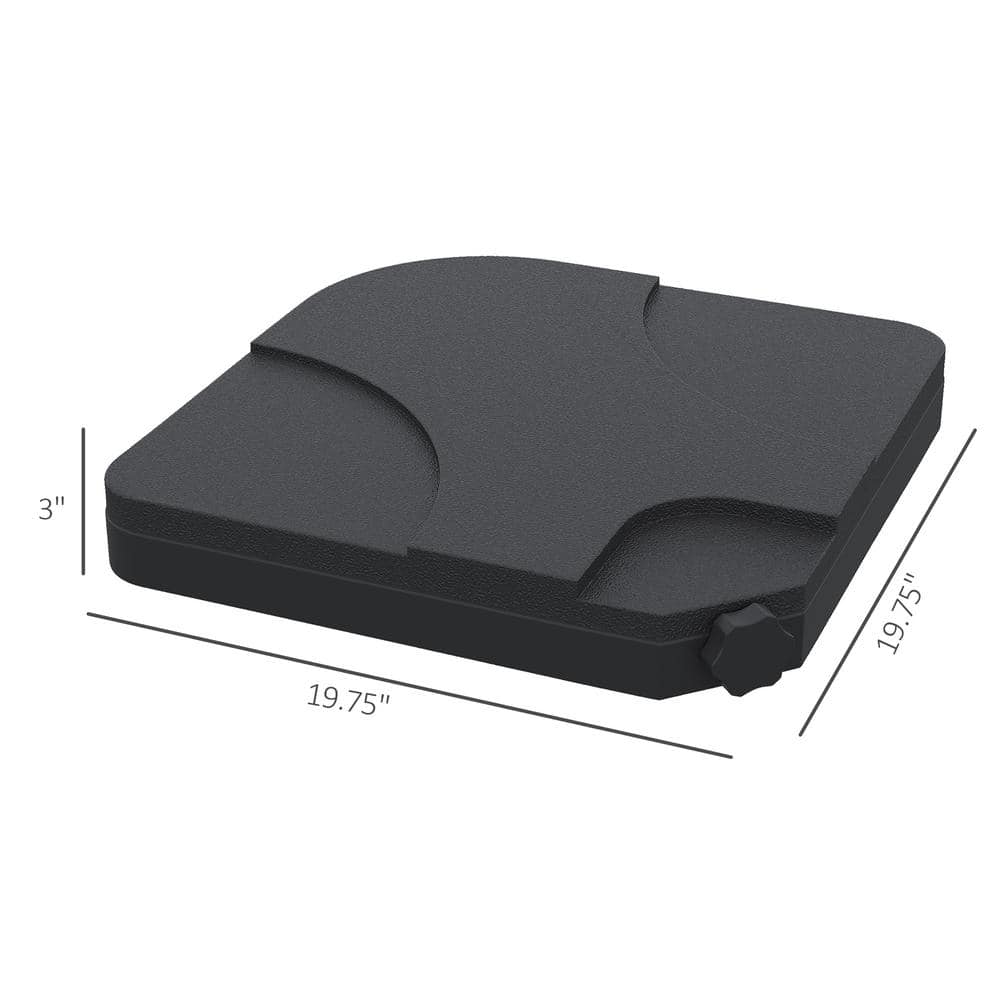 Black Plastic Cantilever Patio Umbrella Base Stand
