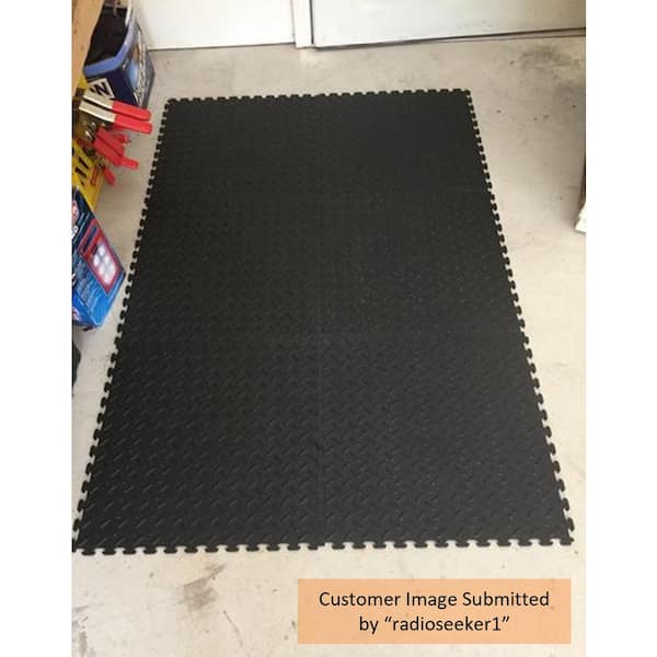 Black Pvc Garage Flooring Tile, Gladiator Garage Floor Tiles Canada