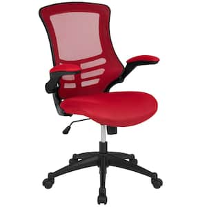 Mesh Mid-Back Swivel Desk Chair in Red