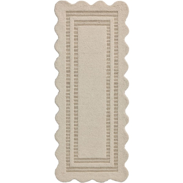Chris Love Julia Scottie Ivory/Grey 2 ft. 6 in. x 7 ft. 6 in. Transitional Runner Rug