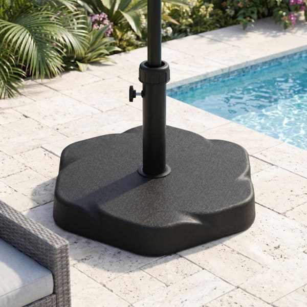65 lb patio umbrella base Hex Shaped 65 lb Heavy Duty Umbrella Base, for Patio, Garden and Backyard  Umbrellas P407209B