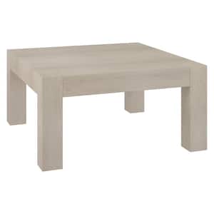 Langston 34 in. Alder White Square MDF Top Coffee Table