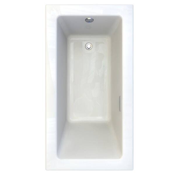 American Standard Studio 5 ft. x 32 in. Reversible Drain EverClean Air Bath Tub with Chromatherapy in White