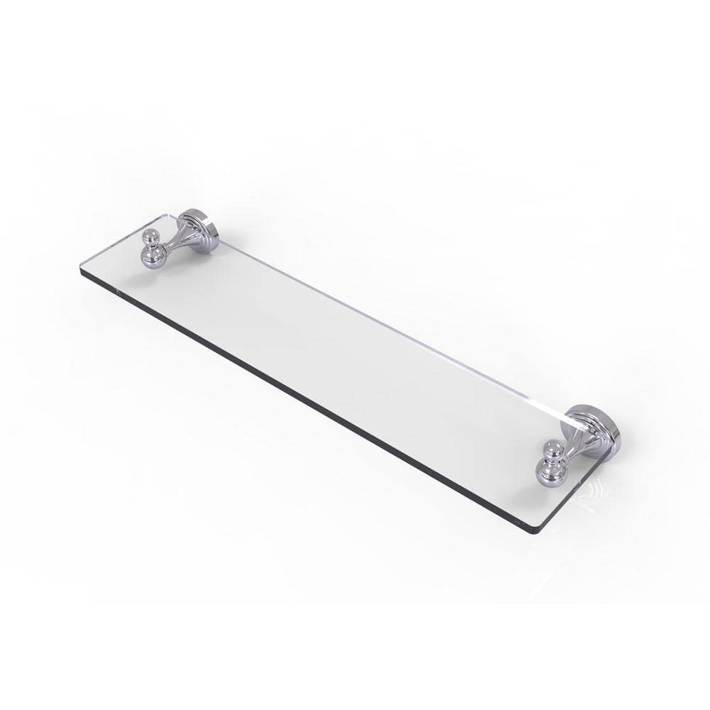 Allied Brass Shadwell Collection 22 in. W Glass Vanity Shelf with Beveled  Edges in Polished Chrome SL-1-22-PC The Home Depot